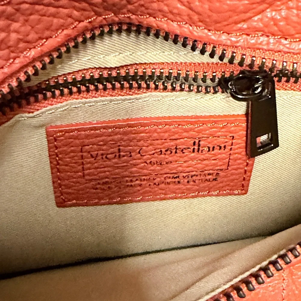 Viola Castellani Made in Italy Padded Leather Satchel (9”x8”)